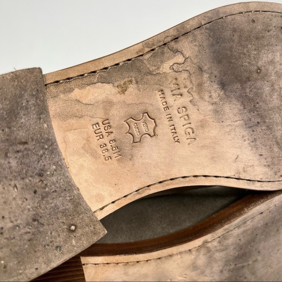 𝅺VIA SPIGA Baxter Suede Smokey Grey Green Almond Toe Leather Ankle Western Boot - Picture 15 of 15